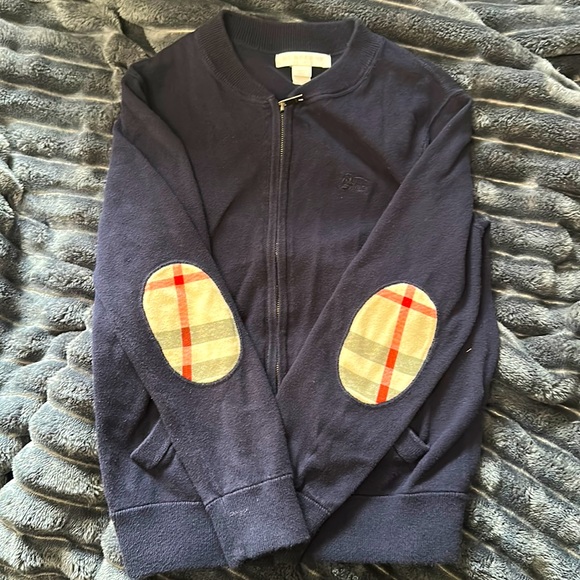 Big boys Burberry Navy Cardigan/Sweater